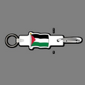 4mm Clip & Key Ring W/ Full Color Flag of Palestine Key Tag